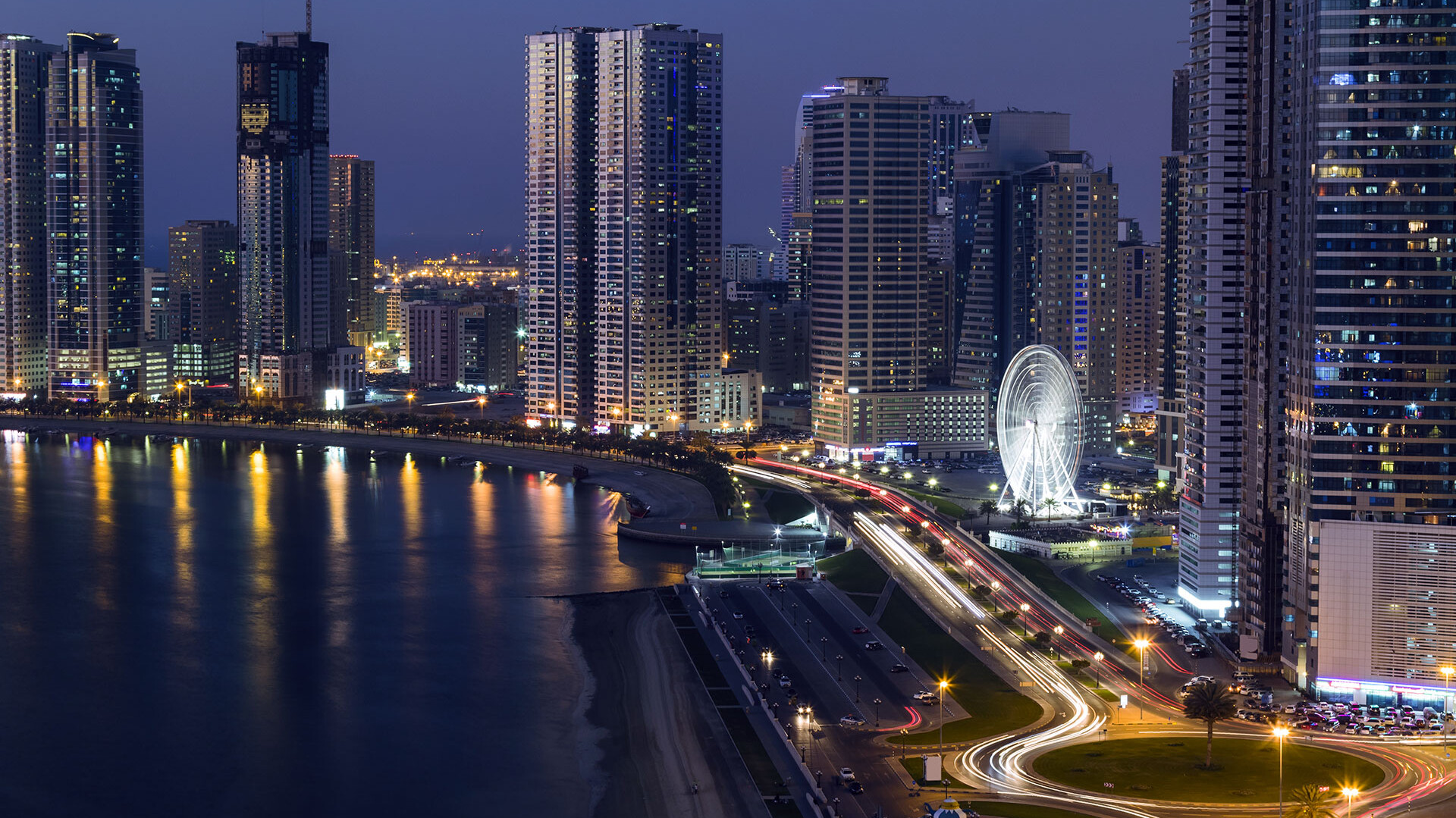 © Kapsch TrafficCom Sharjah at night, UAE