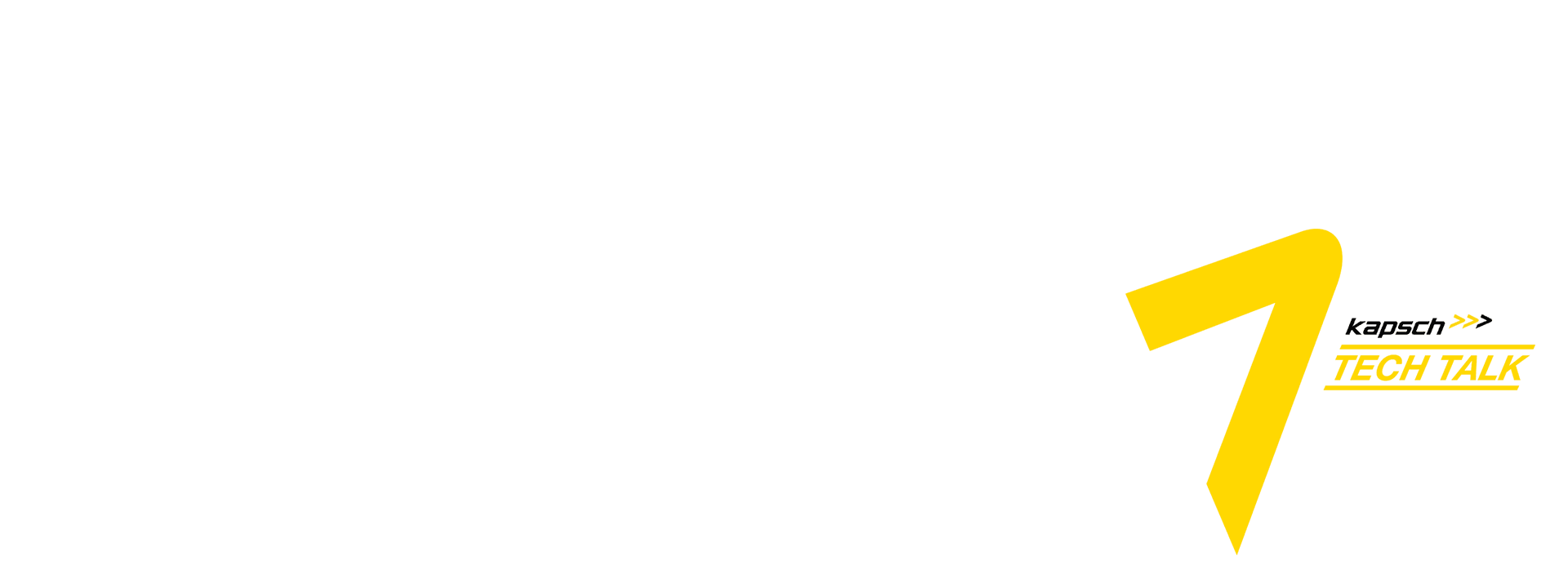 Fondo blanco con nubes en blanco y negro, diseño gráfico asociado a KapschTechTalk.